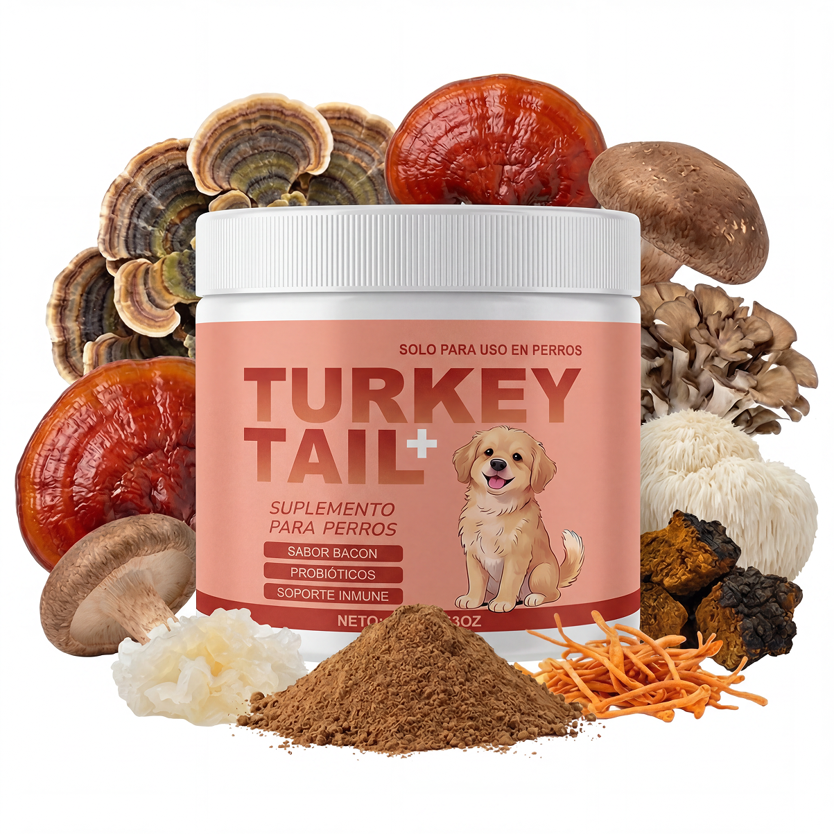 Turkey Tail Probiótico™ |  Reduce los bultos de tu perro